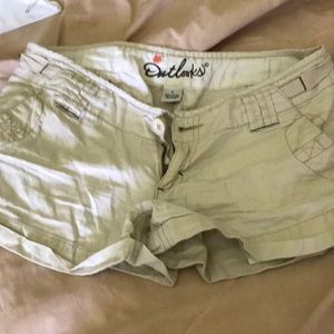 Beige cargo style shorts